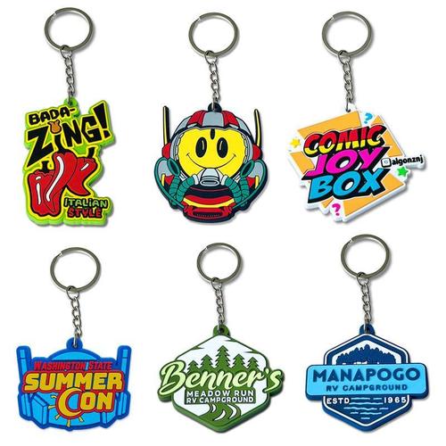 Custom 3D Die Cut Rubber Keychains – Free Design Proof & Quote
