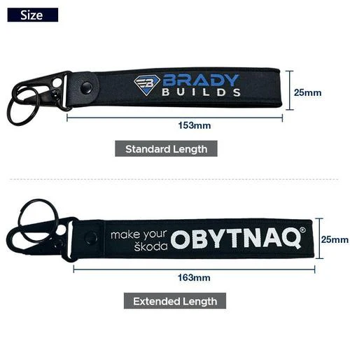 Custom Woven Wrist Loop Keychain - Free Design Proof & Quote