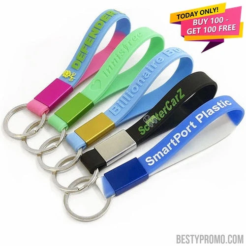 Custom Silicone Wrist Loop Keychain