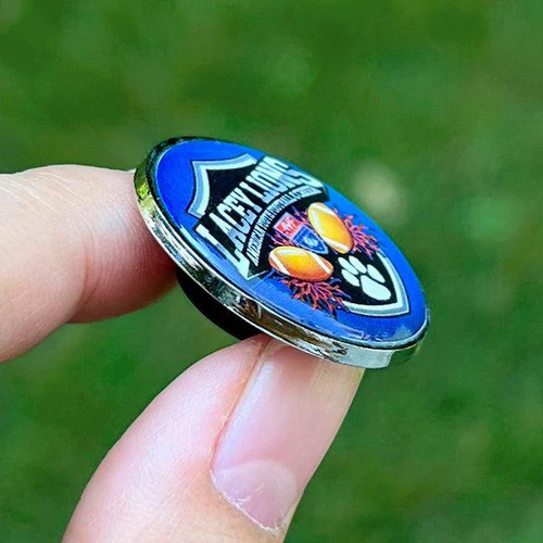 Custom Logo Domed Metal Clog Charms - Free Design Proof & Quote