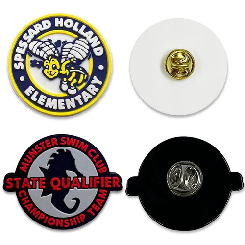 Custom 3D Die-Cut Soft PVC Rubber Lapel Pin (Badge) – Free Proof & Quote