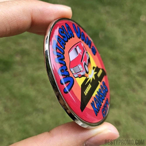 Custom Zinc Alloy Domed Fridge Magnet (Epoxy 3D Logo) - Free Proof & Quote
