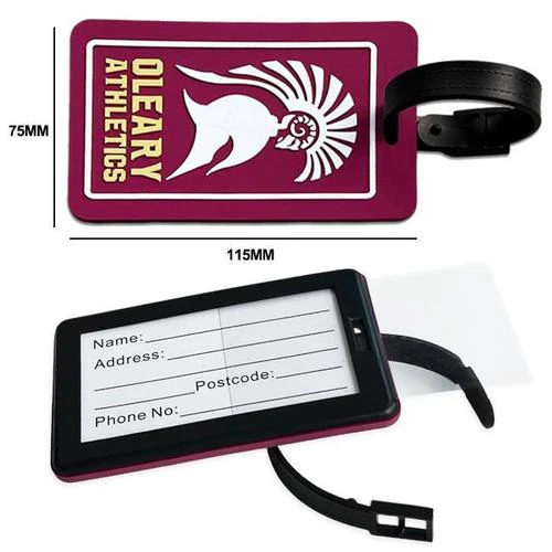 Custom PVC Rubber Luggage Tag – Free Design Proof & Quote
