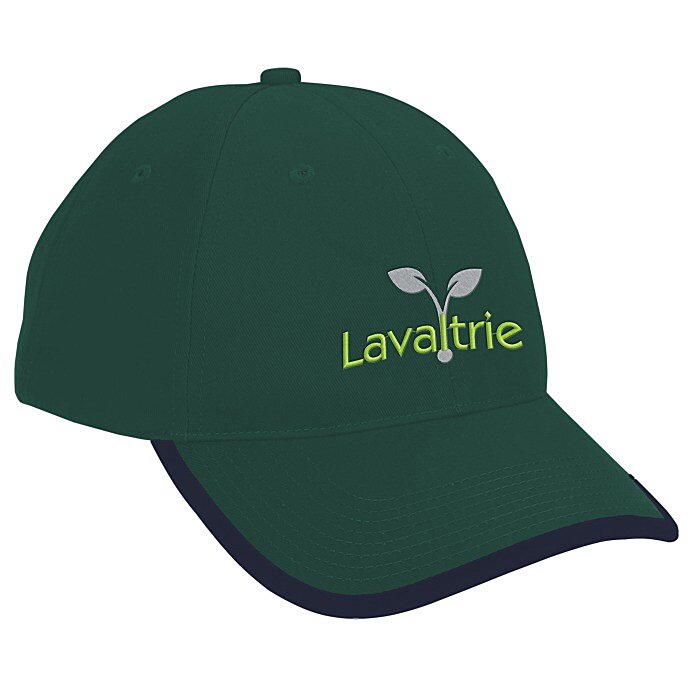 Custom Brushed Cotton Twill Cap with Peak Trim