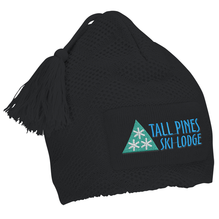 Custom Diamond Knit Pom-Pom Beanie