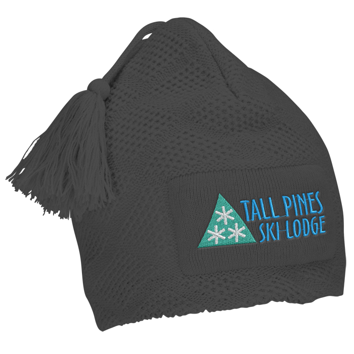 Custom Diamond Knit Pom-Pom Beanie