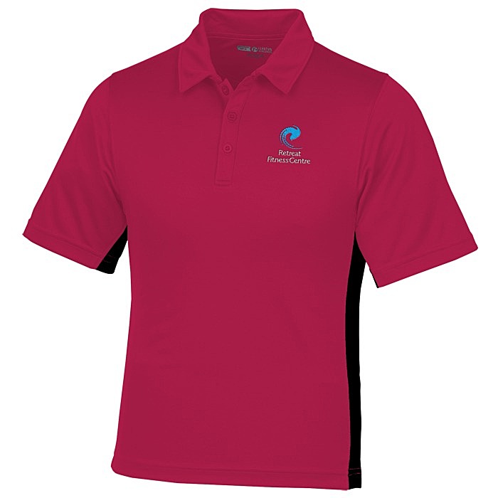 Custom Side Swipe Colourblock Performance Polo - Men's