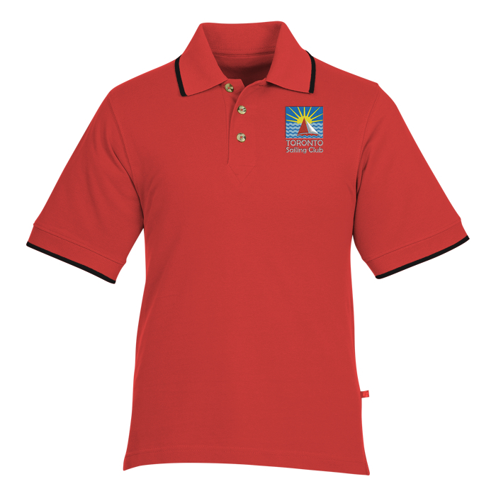 Custom Tipped Combed Cotton Pique Polo - Men's