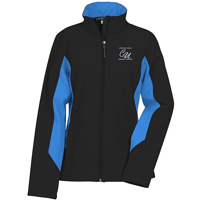 Custom Crossland Colourblock Soft Shell Jacket - Ladies'
