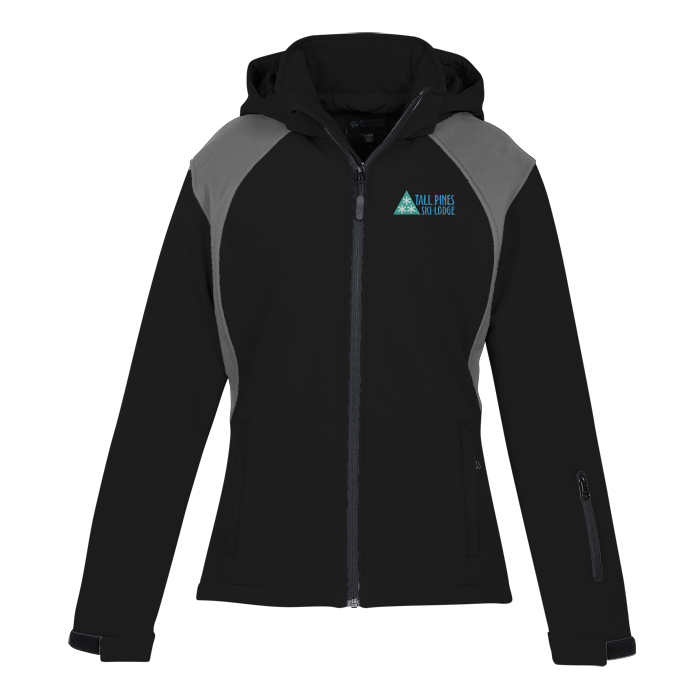 Custom Contrasting Colour Hooded Soft Shell Jacket - Ladies' - 24 hr