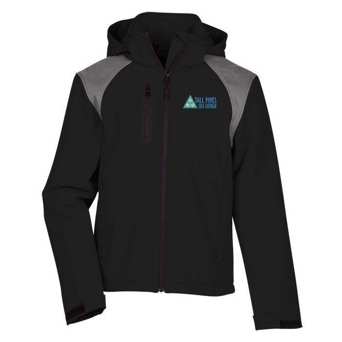 Custom Contrasting Colour Hooded Soft Shell Jacket - Men's - 24 hr