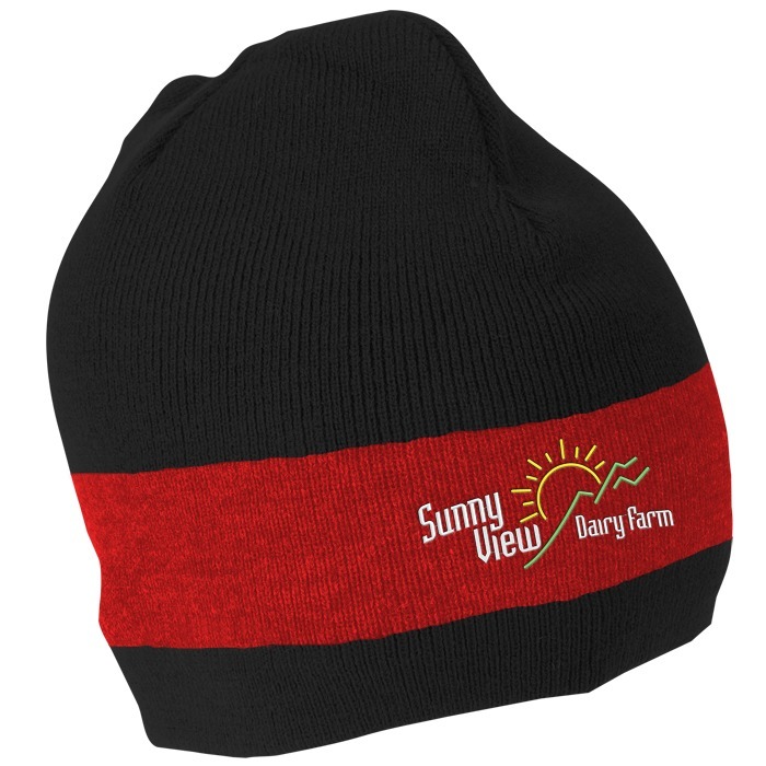 Custom Fine Knit Single Stripe Beanie - 24 hr