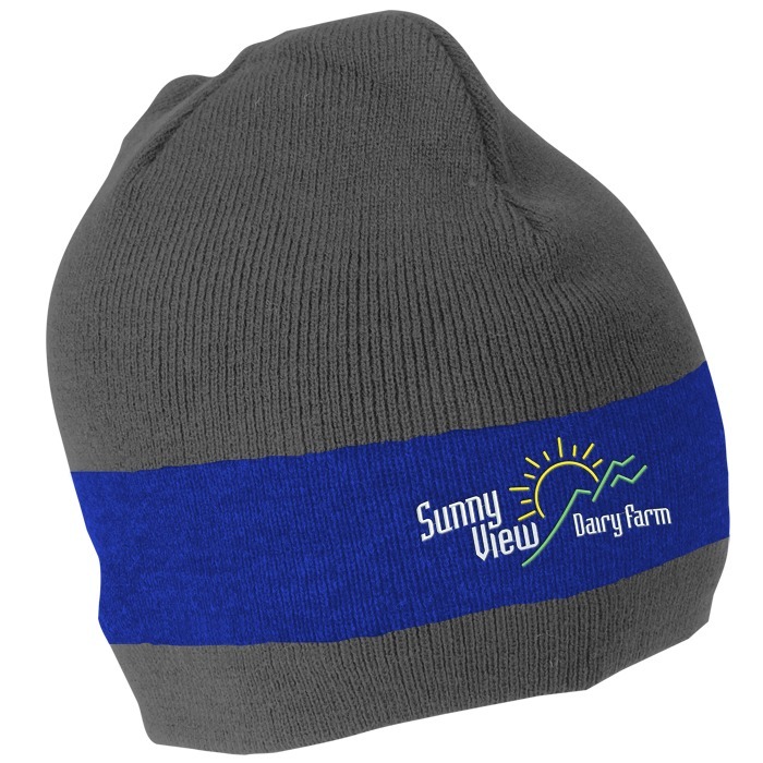 Custom Fine Knit Single Stripe Beanie - 24 hr