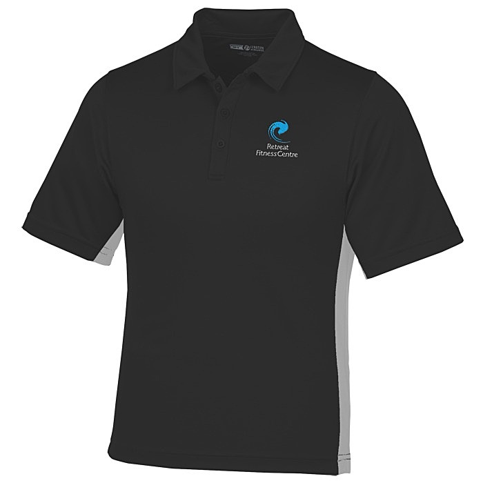 Custom Side Swipe Colourblock Performance Polo - Men's - 24 hr