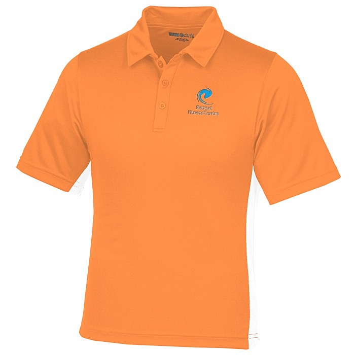 Custom Side Swipe Colourblock Performance Polo - Men's - 24 hr