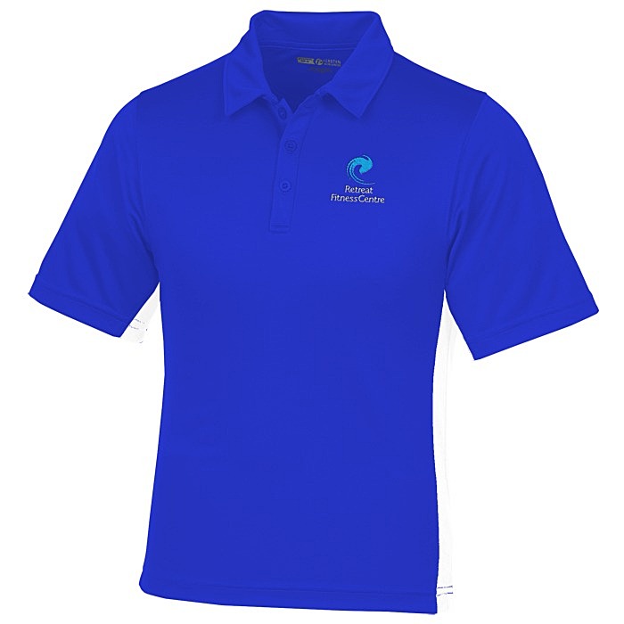 Custom Side Swipe Colourblock Performance Polo - Men's - 24 hr