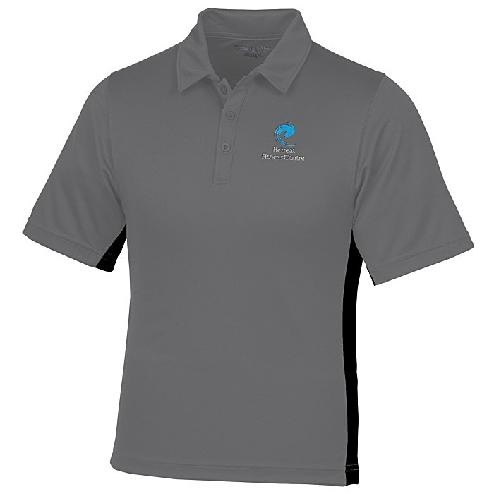 Custom Side Swipe Colourblock Performance Polo - Men's - 24 hr