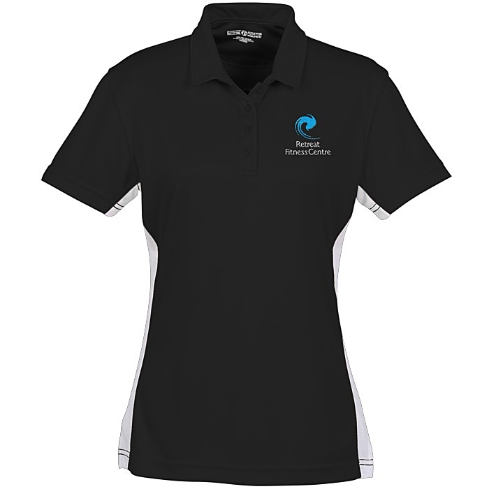 Custom Side Swipe Colourblock Performance Polo - Ladies' - 24 hr