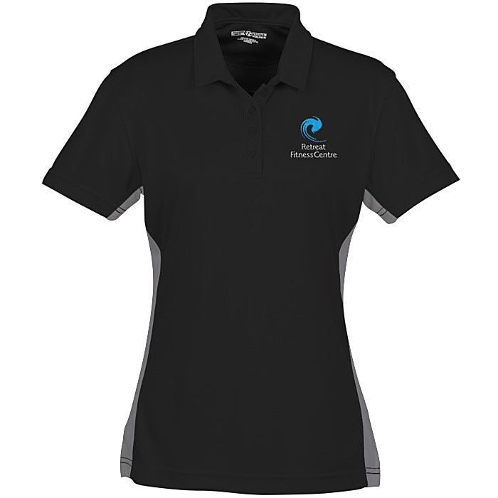 Custom Side Swipe Colourblock Performance Polo - Ladies' - 24 hr