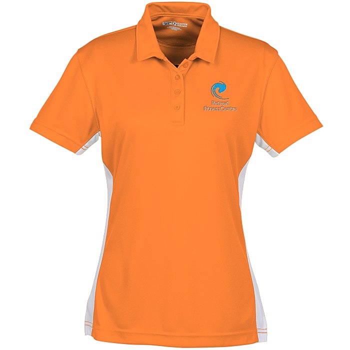 Custom Side Swipe Colourblock Performance Polo - Ladies' - 24 hr