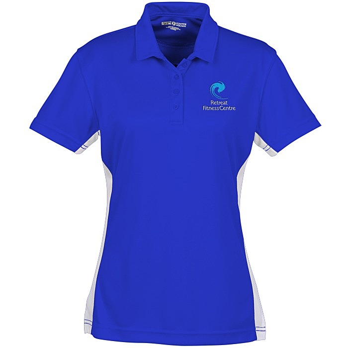 Custom Side Swipe Colourblock Performance Polo - Ladies' - 24 hr