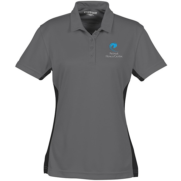 Custom Side Swipe Colourblock Performance Polo - Ladies' - 24 hr