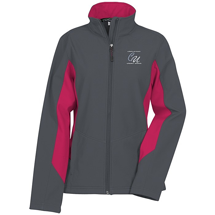 Custom Crossland Colourblock Soft Shell Jacket - Ladies' - 24 hr