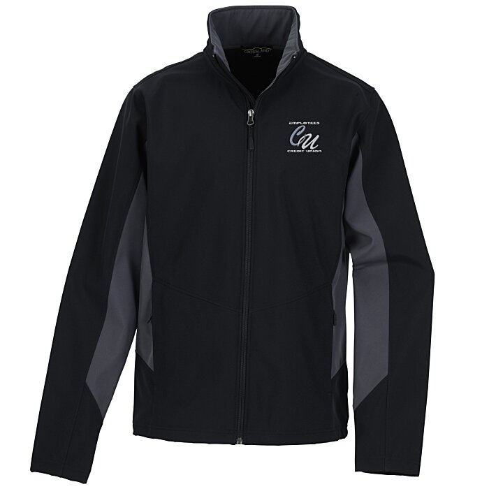 Custom Crossland Colourblock Soft Shell Jacket - Men's - 24 hr