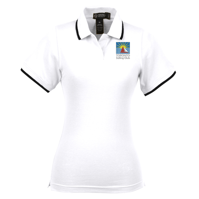 Custom Tipped Combed Cotton Pique Polo - Ladies' - 24 hr