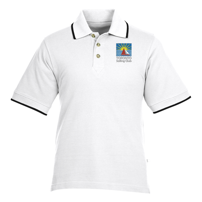 Custom Tipped Combed Cotton Pique Polo - Men's - 24 hr