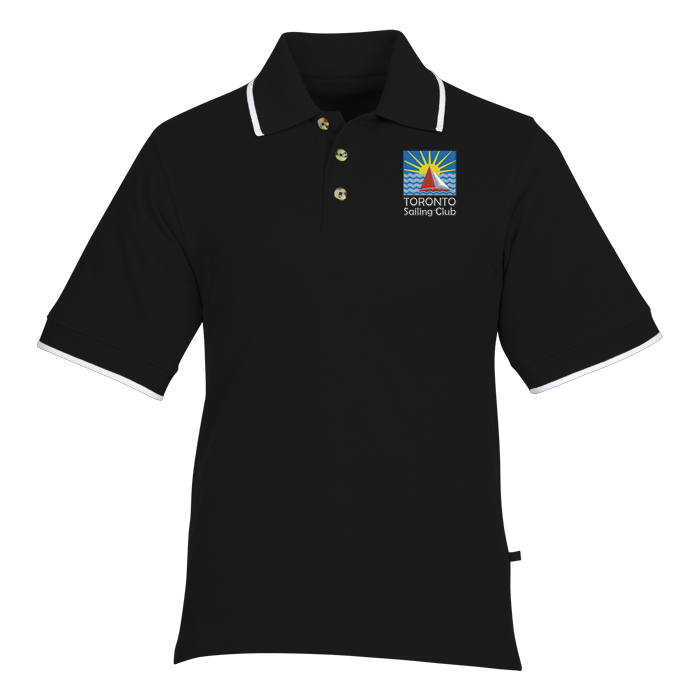 Custom Tipped Combed Cotton Pique Polo - Men's - 24 hr