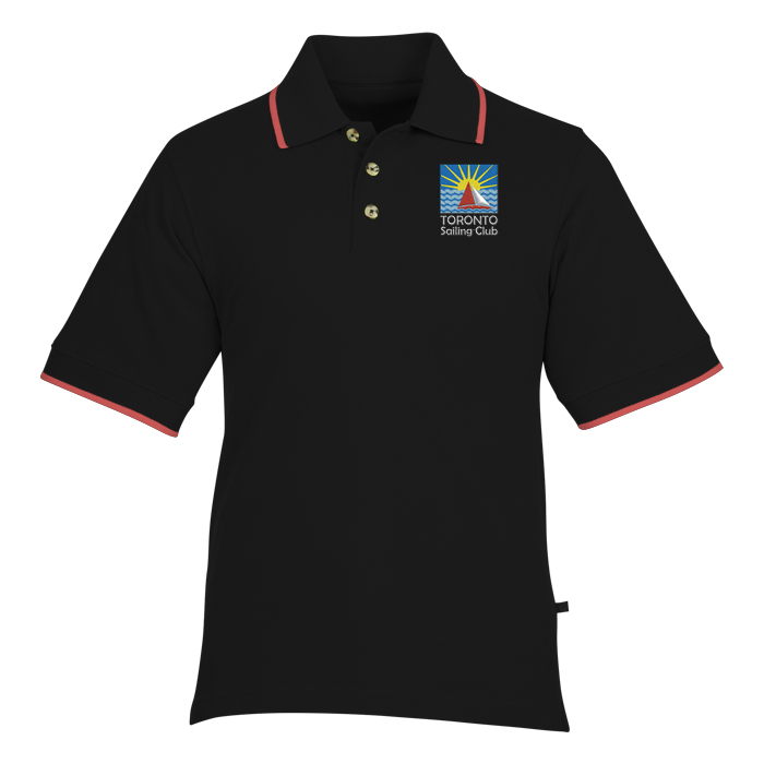 Custom Tipped Combed Cotton Pique Polo - Men's - 24 hr