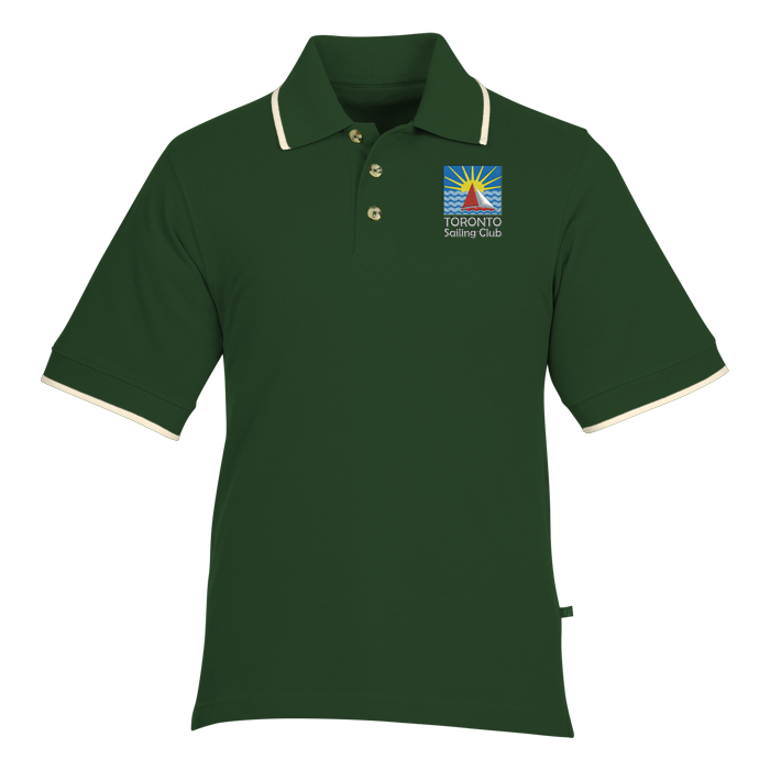 Custom Tipped Combed Cotton Pique Polo - Men's - 24 hr