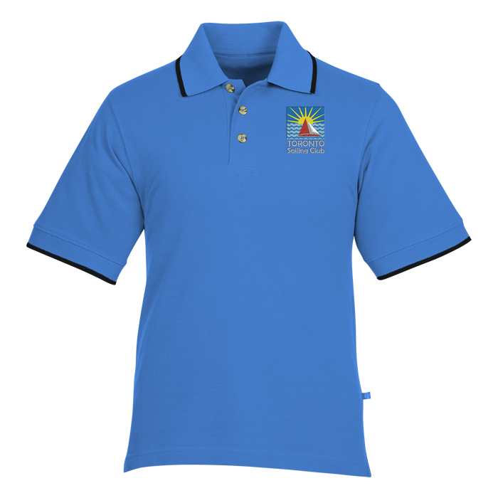 Custom Tipped Combed Cotton Pique Polo - Men's - 24 hr
