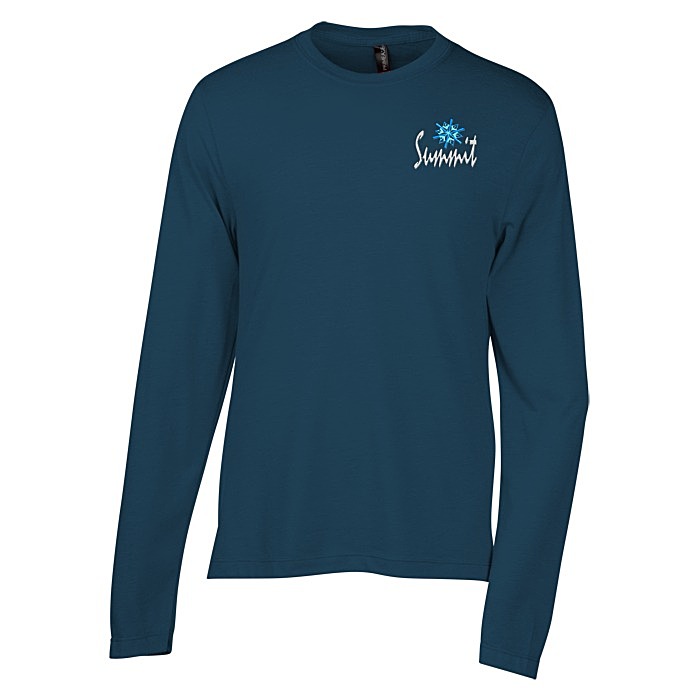 Custom Primease Tri-Blend Long Sleeve Tee - Men's - Embroidered