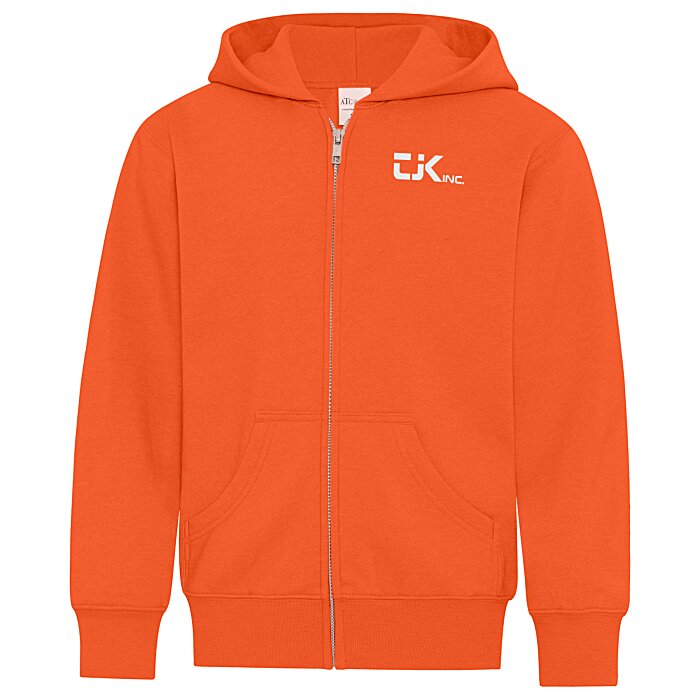 Custom Everyday Full-Zip Hooded Sweatshirt - Youth - Screen