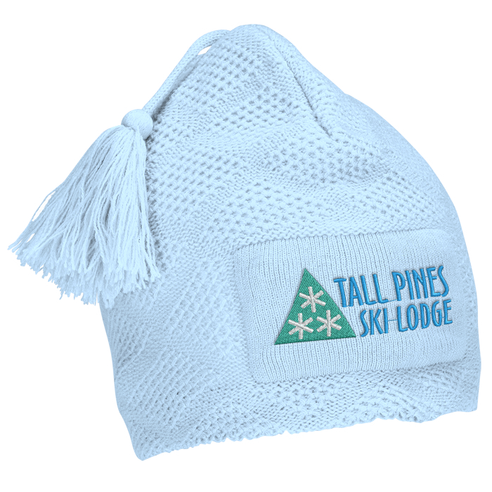 Custom Diamond Knit Pom-Pom Beanie - 24 hr