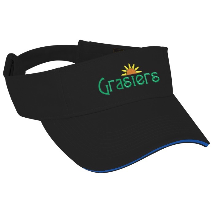 Custom Contrast Peak Twill Visor - 24 hr