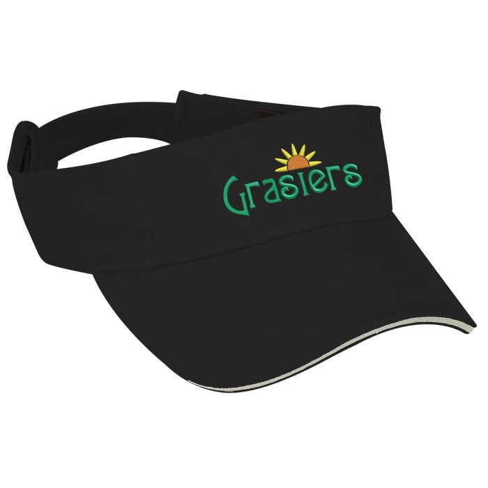 Custom Contrast Peak Twill Visor - 24 hr