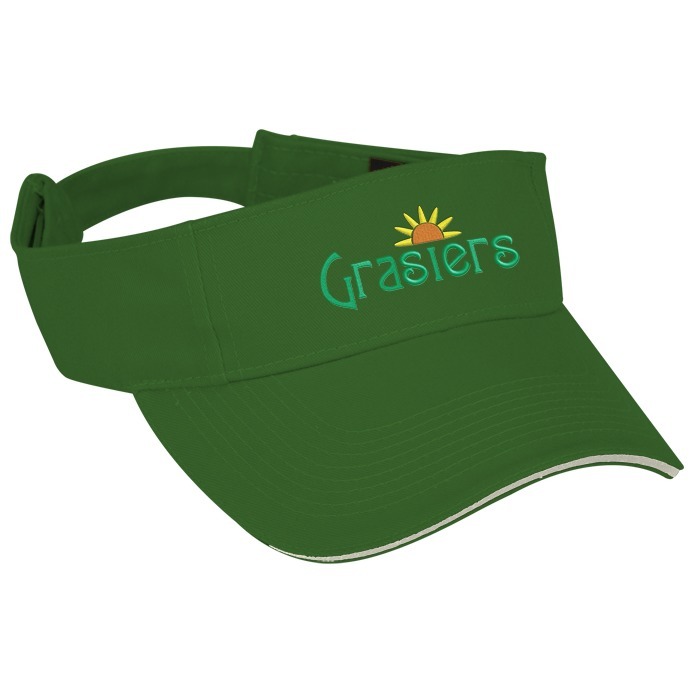 Custom Contrast Peak Twill Visor - 24 hr