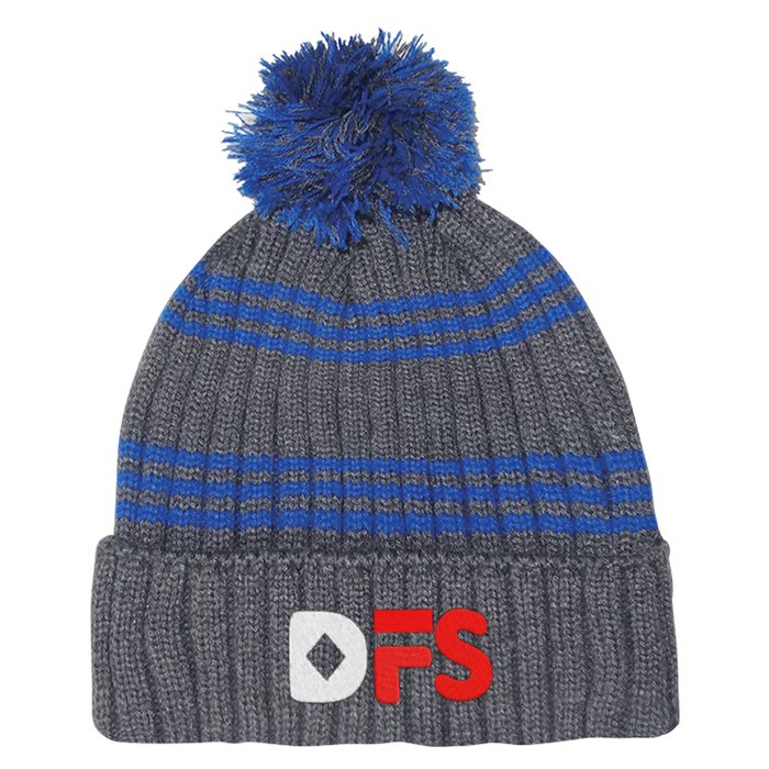 Custom Multi-Stripe Rib Knit Beanie