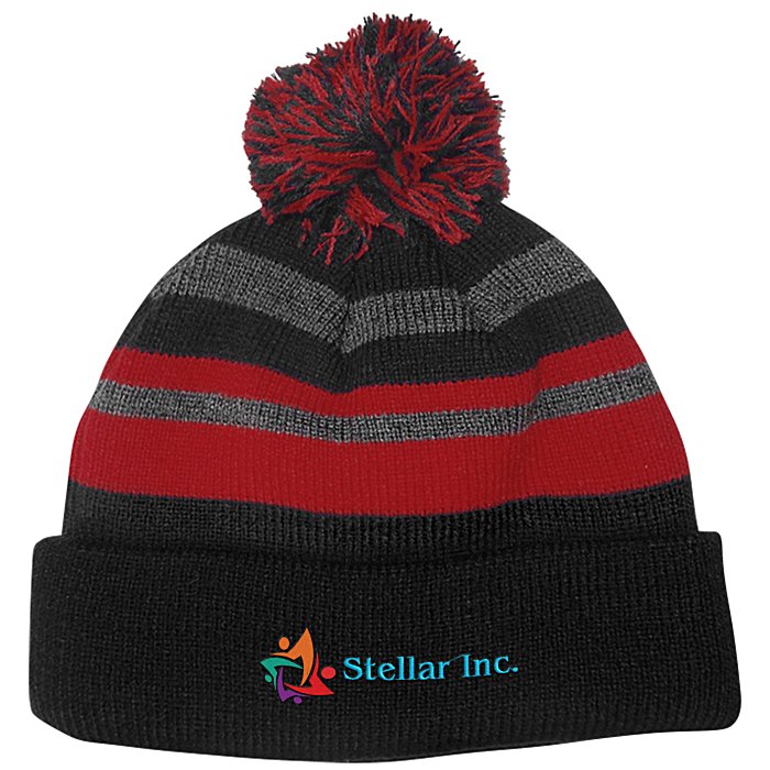 Custom Microfleece Lined Pom Pom Beanie - 24 hr