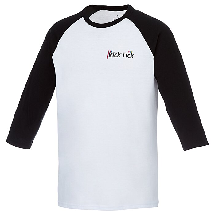 Custom Dakota 3/4 Sleeve Baseball Tee - Men's