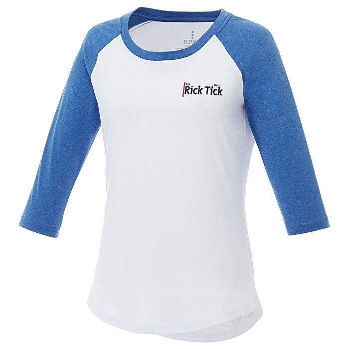 Custom Dakota 3/4 Sleeve Baseball Tee - Ladies'