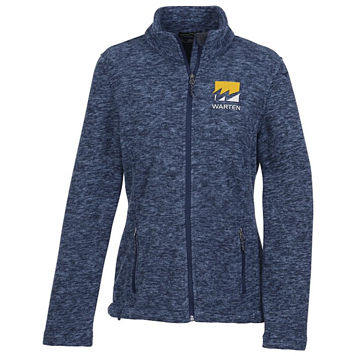 Custom Crossland Heather Fleece Jacket - Ladies'