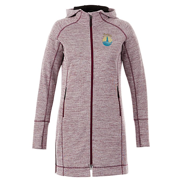 Custom Odell Heather Knit Hooded Jacket - Ladies' - 24 hr