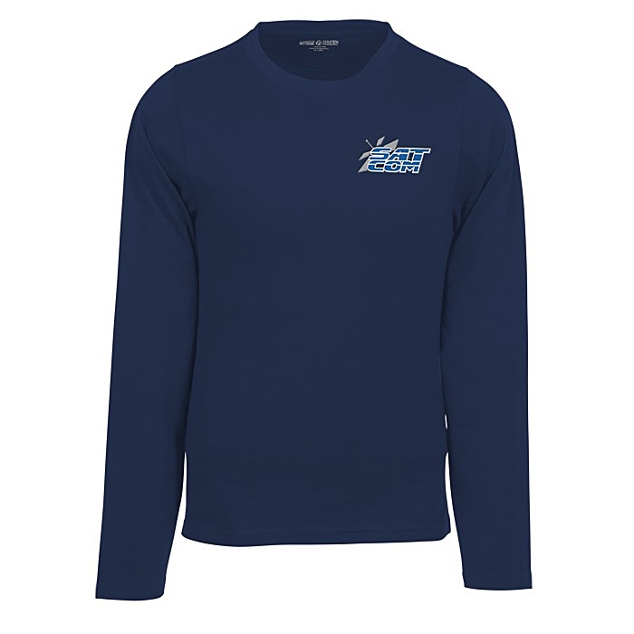 Custom Heavyweight Ringspun Cotton LS T-Shirt - Embroidered