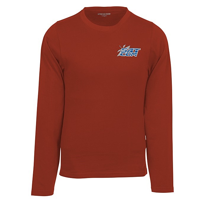 Custom Heavyweight Ringspun Cotton LS T-Shirt - Embroidered - 24 hr