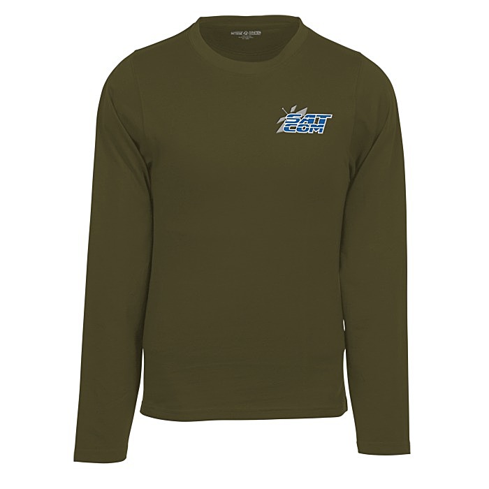 Custom Heavyweight Ringspun Cotton LS T-Shirt - Embroidered - 24 hr