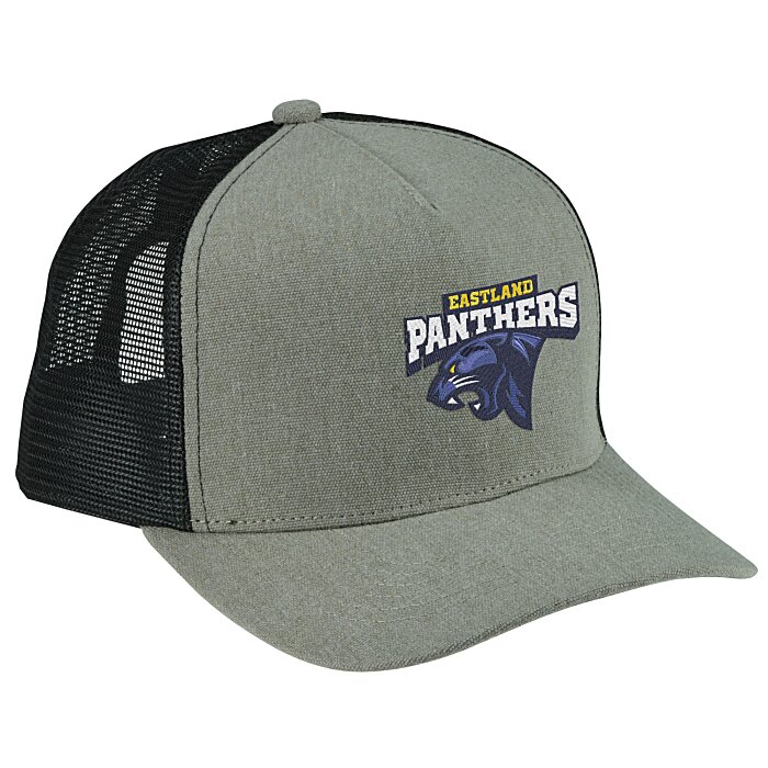 Custom Canvas Five Panel Trucker Cap